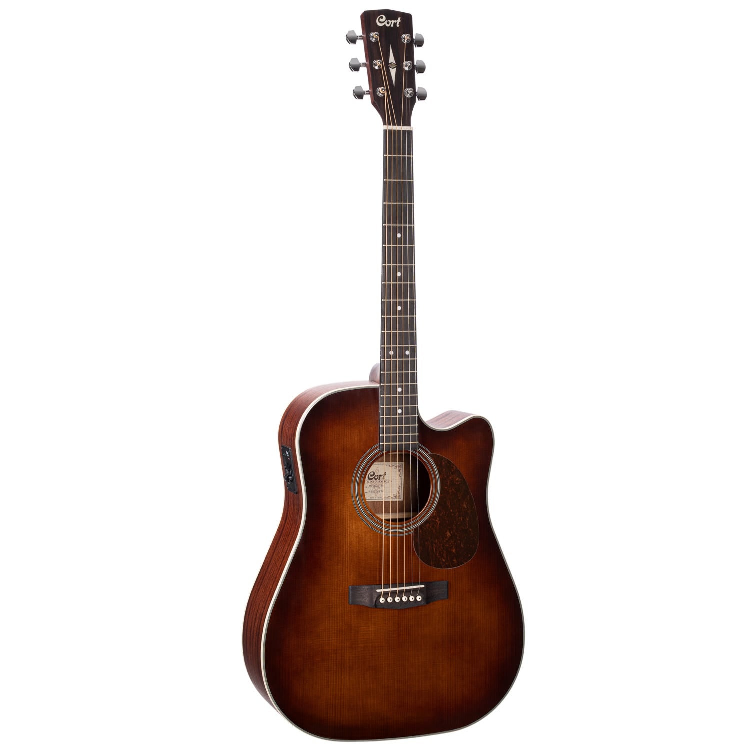 Cort MR500E BR Dreadnought Cutaway Guitar Brown Sunburst