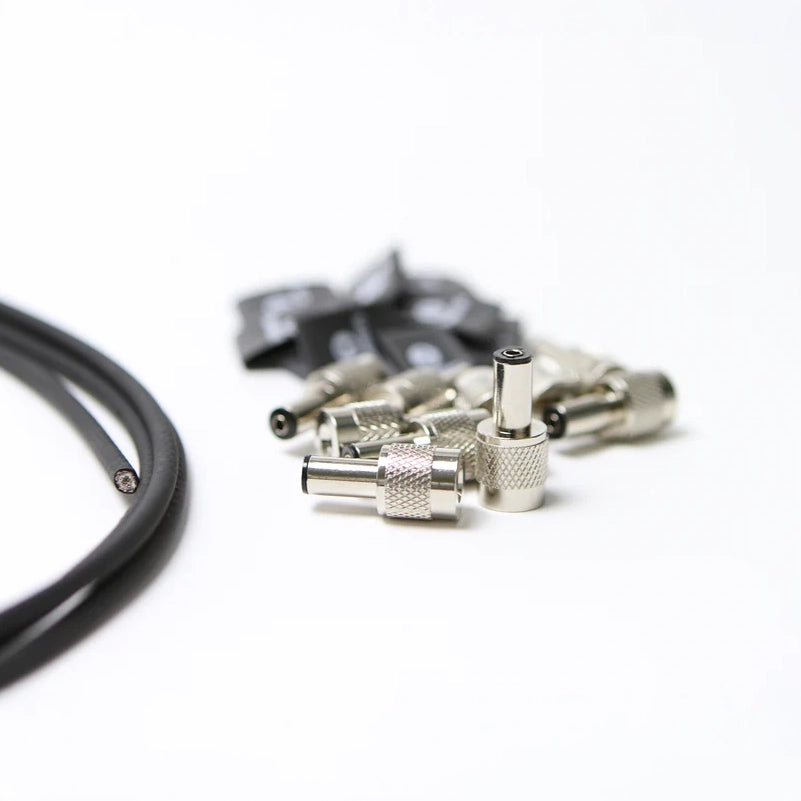 3 Monkeys Solderless DC Cable Kit 10 Plugs with 10ft Cable - Black