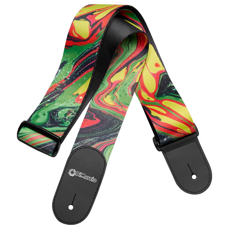 DiMarzio Steve Vai Signature 2" Nylon Strap Green Universe