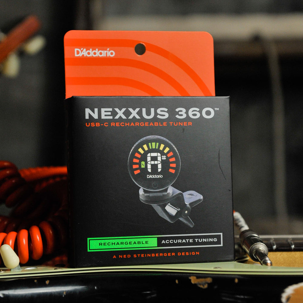 D'Addario Nexxus 360 Rechargeable Headstock Tuner (Black)