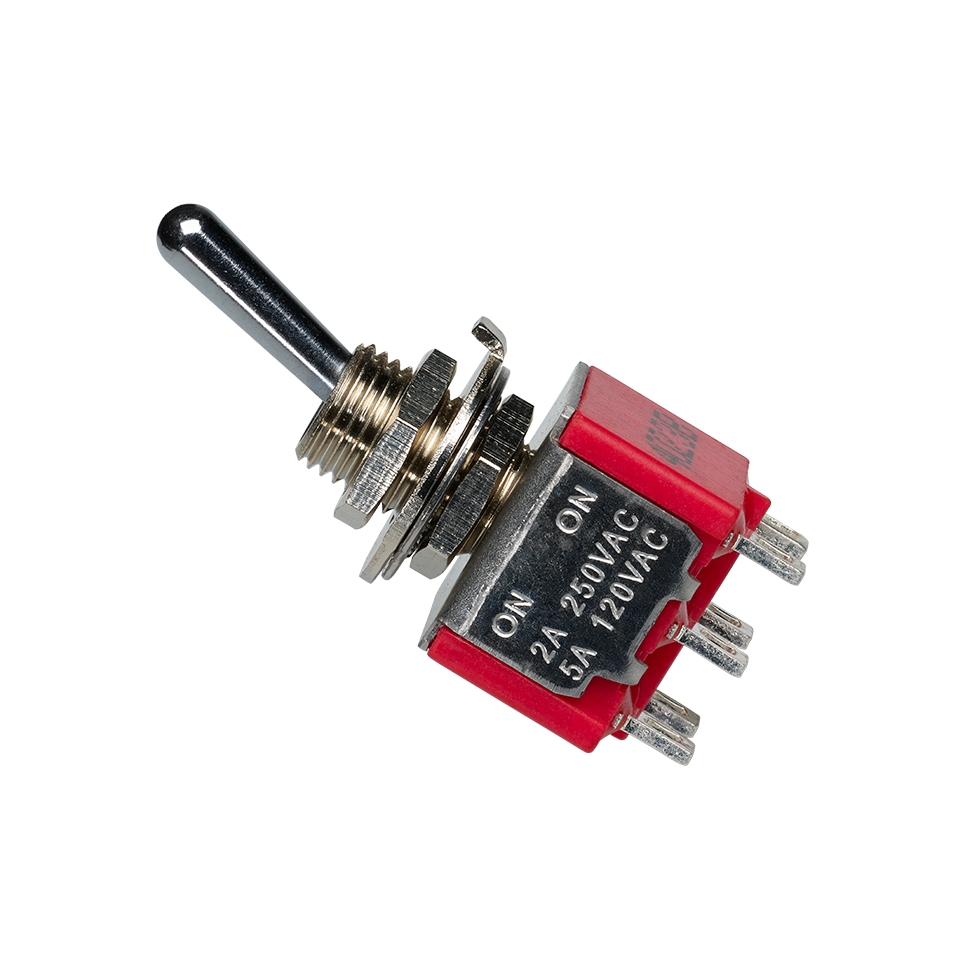 DiMarzio EP1106 DPDT Mini Switch, On-On-On, Two Position