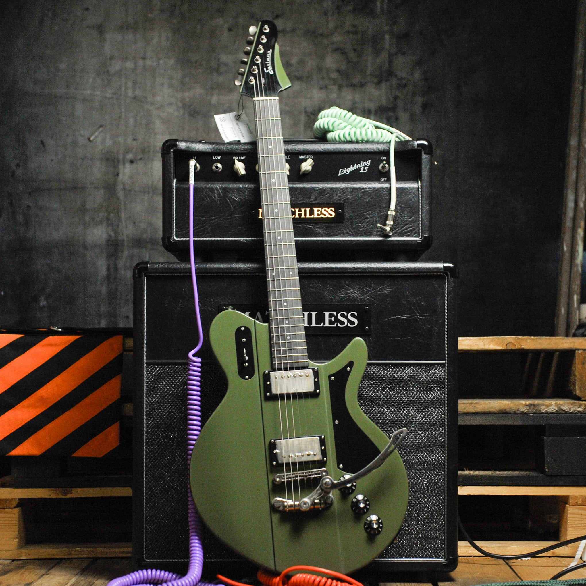 Eastman Juliet/TV Limited Edition Electric Guitar - Olive Drab w/Bag