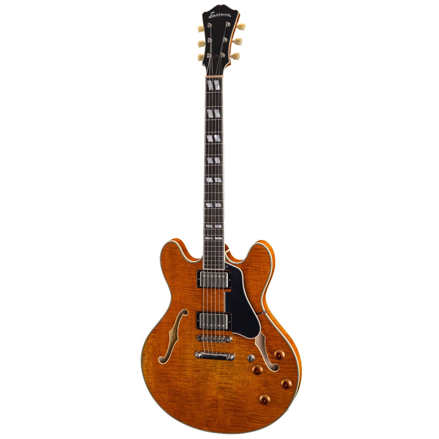 Eastman T59/TV-AMB Thinline Semi-Hollow Electric-Amber