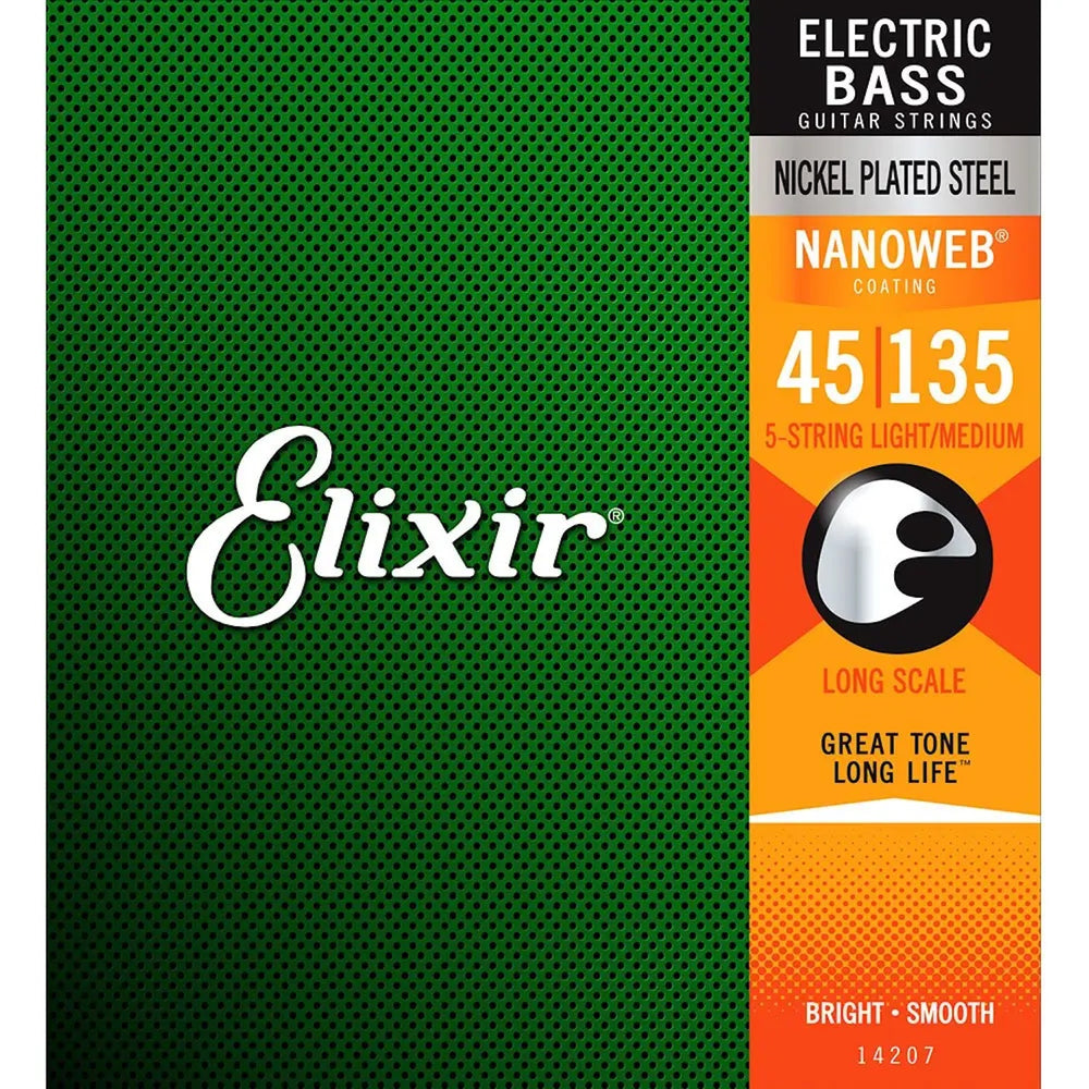 Elixir 14207 Bass Nanoweb 5 String 45-135