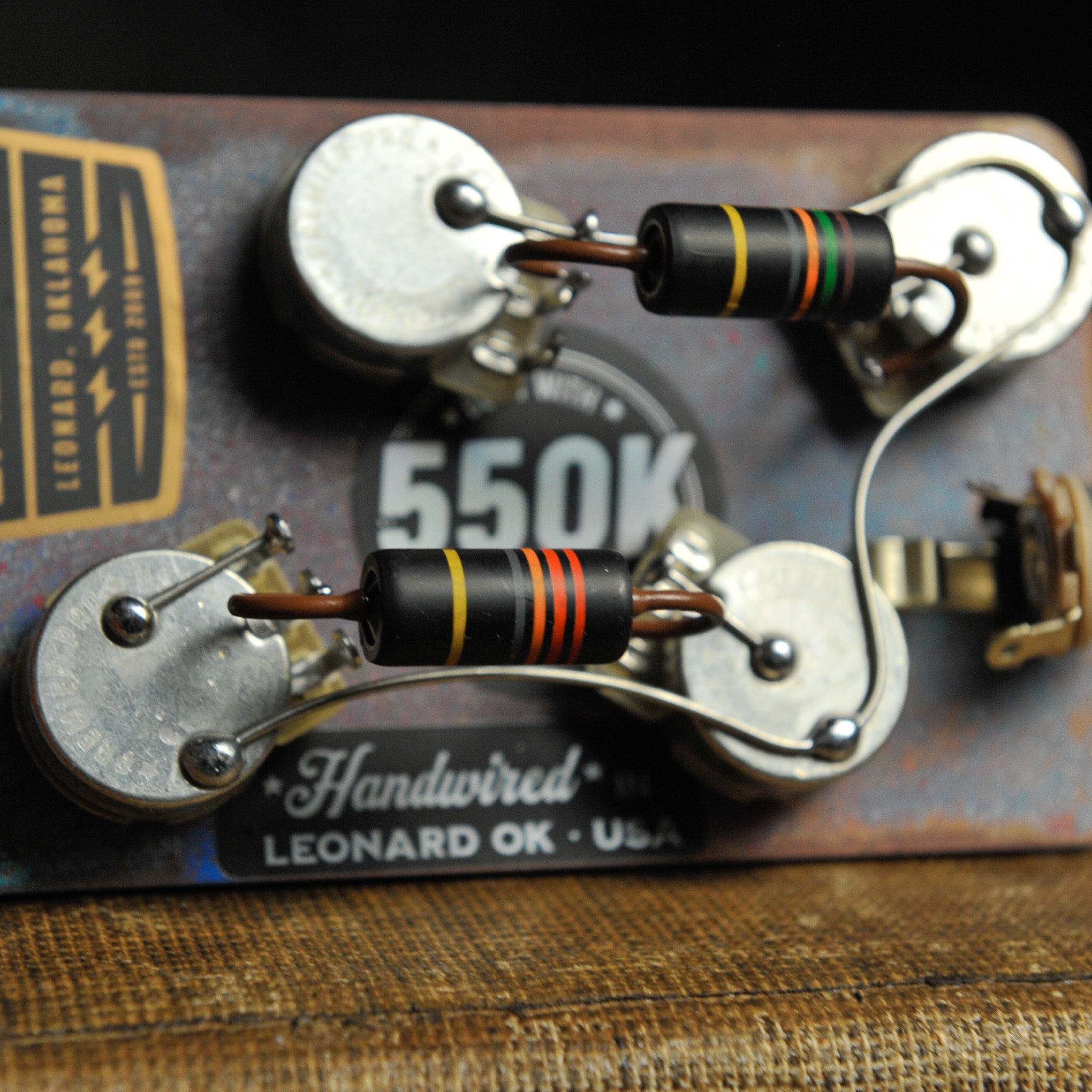 Emerson Les Paul 550K Premier Pro Prewired Kit for Re-Issue 3/8" Short Shaft