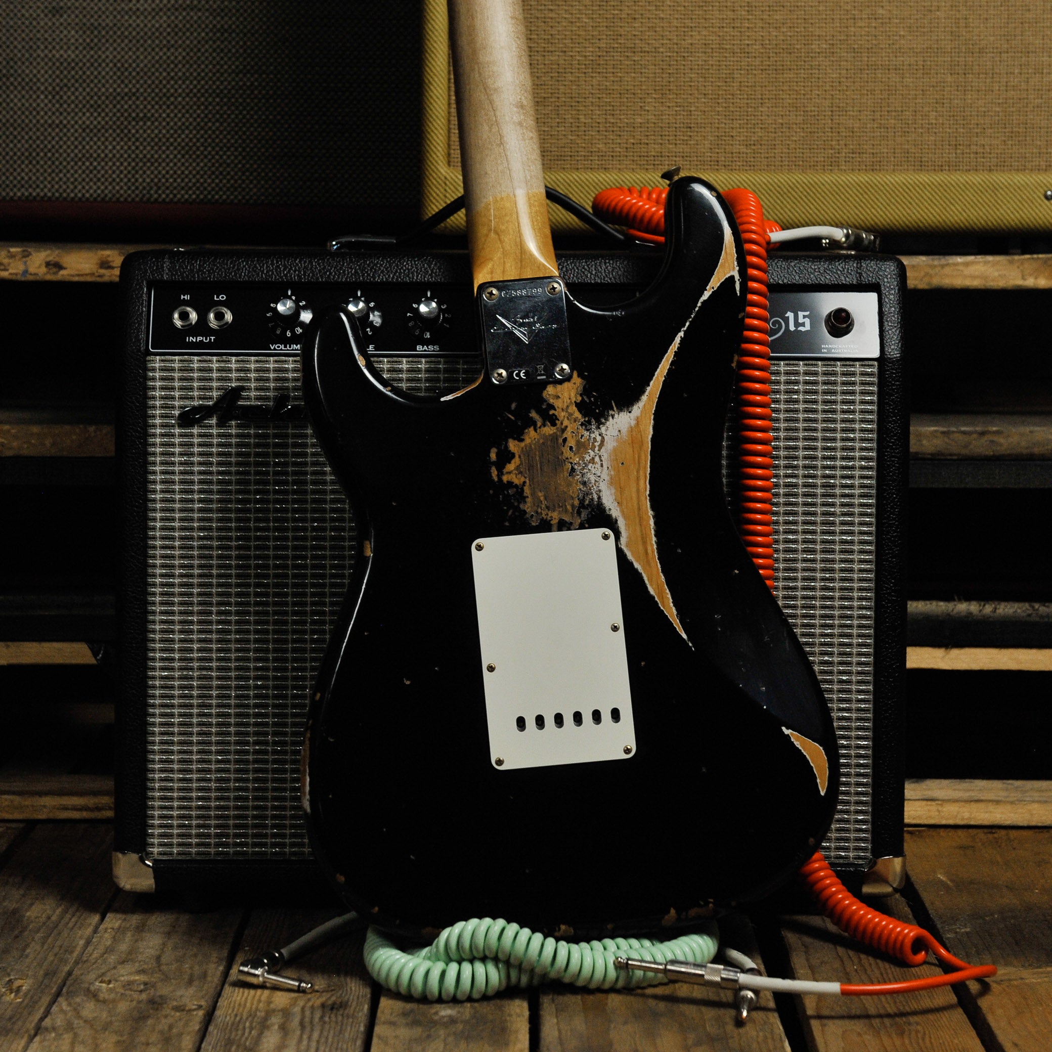 Fender Custom Shop 1962 Stratocaster Heavy Relic Aged Black