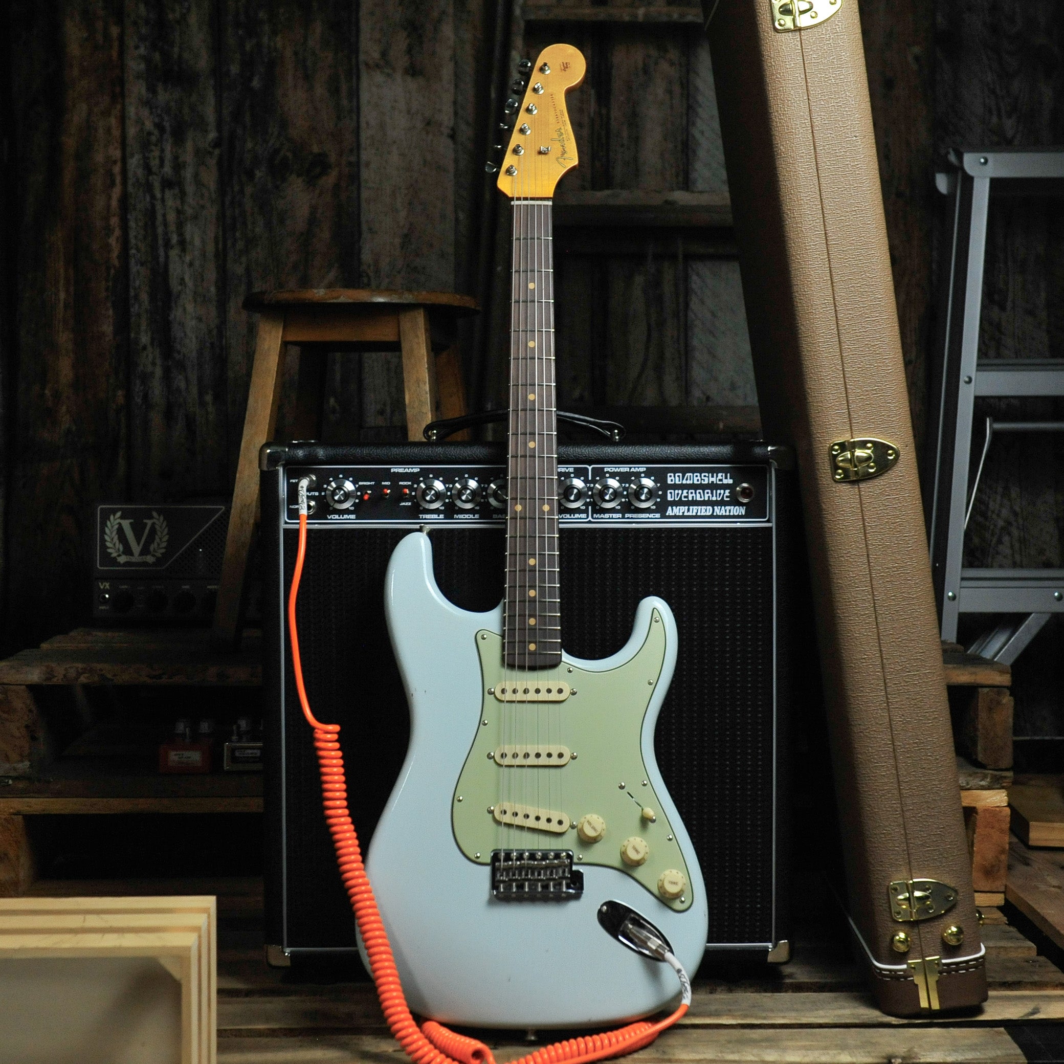 Fender Custom Shop Limited Edition '62 Poblano Stratocaster® Journeyman Relic® Super Faded Aged Sonic Blue