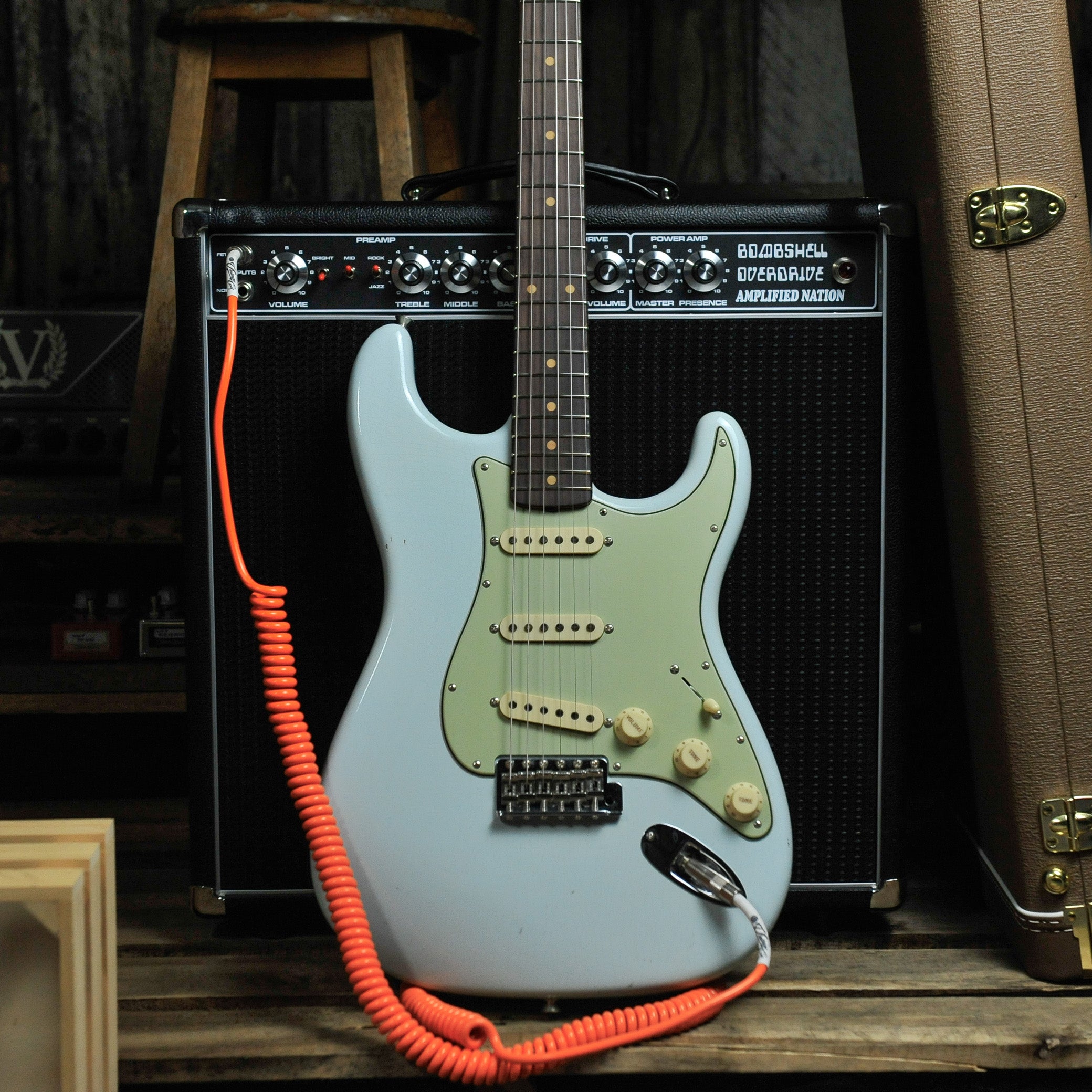 Fender Custom Shop Limited Edition '62 Poblano Stratocaster® Journeyman Relic® Super Faded Aged Sonic Blue