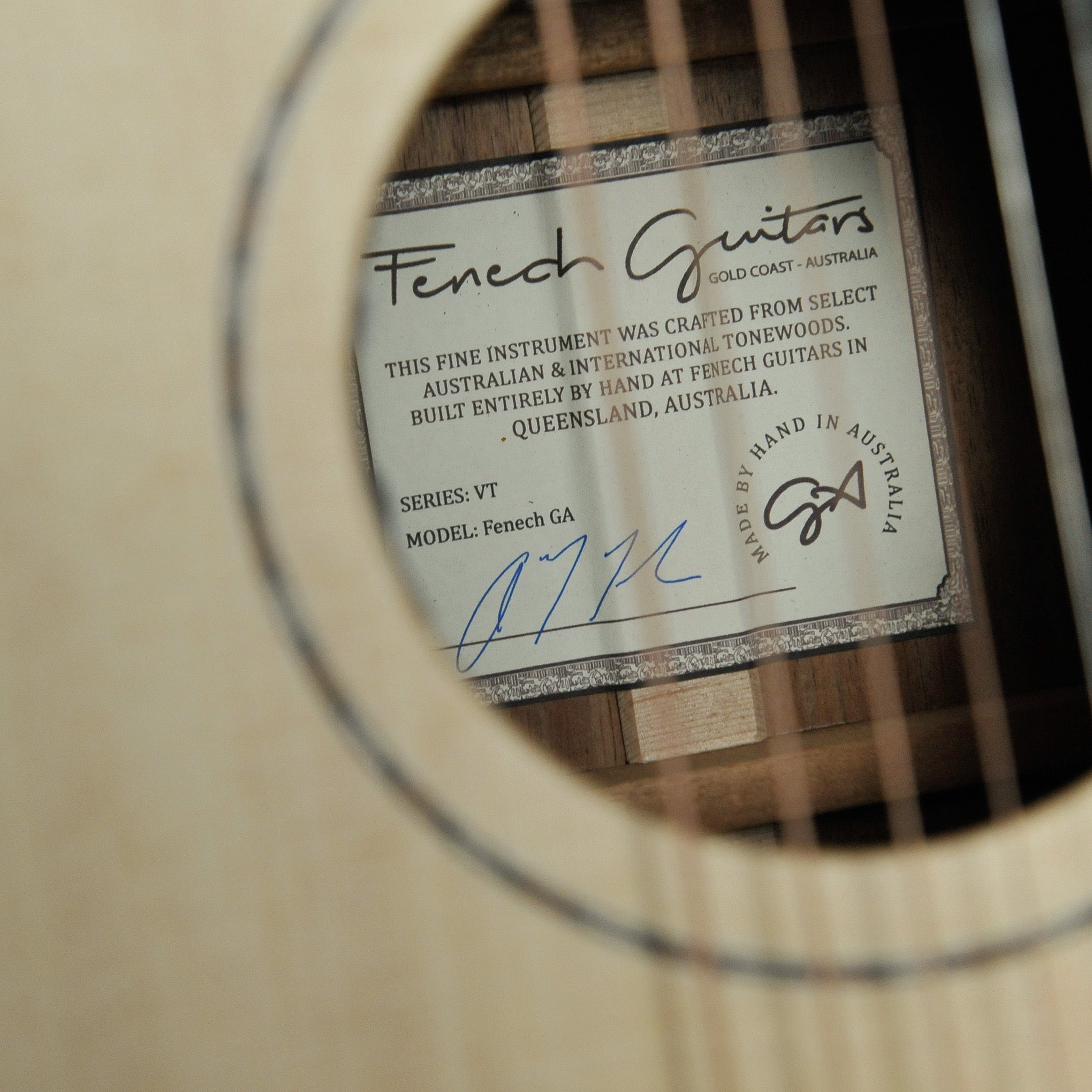 Fenech VT Series Grand Auditorium Cutaway AA Blackwood