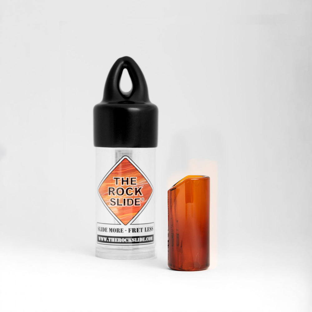 Rock Slide Small Moulded Glass Amber