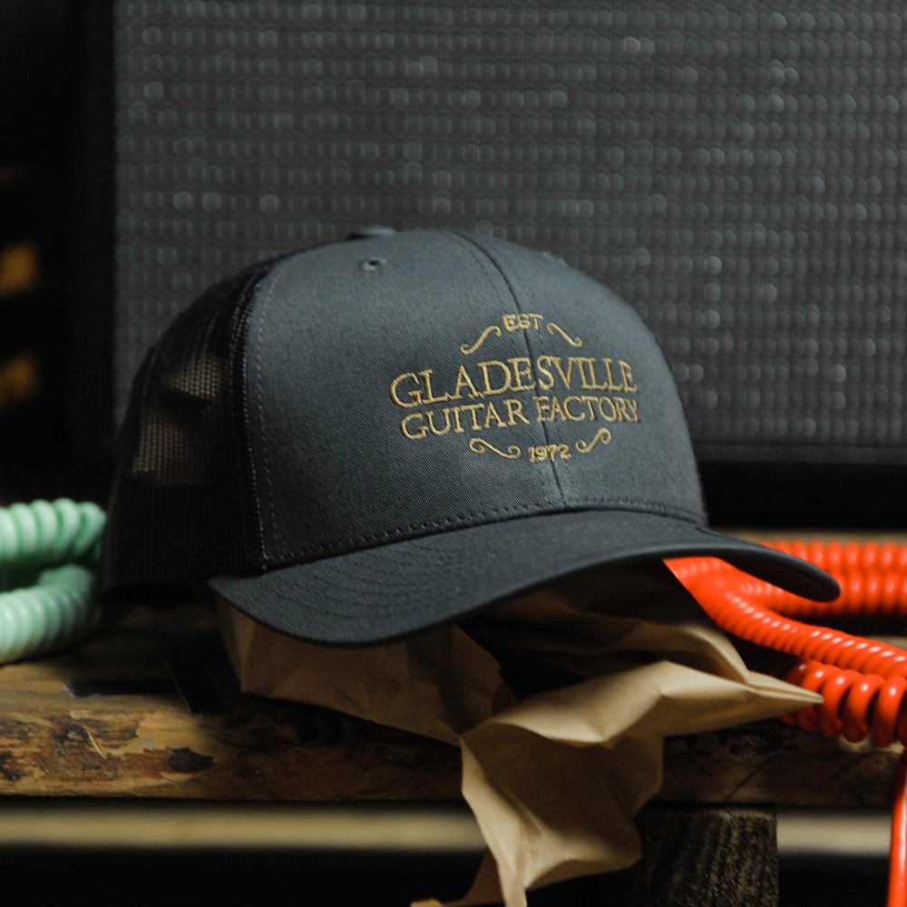 Guitar Factory Logo Flexfit Trucker Cap Slate - One Size