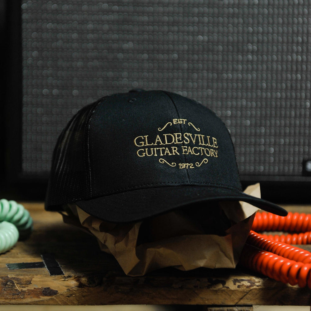 Guitar Factory Logo Flexfit Trucker Cap Black - One Size