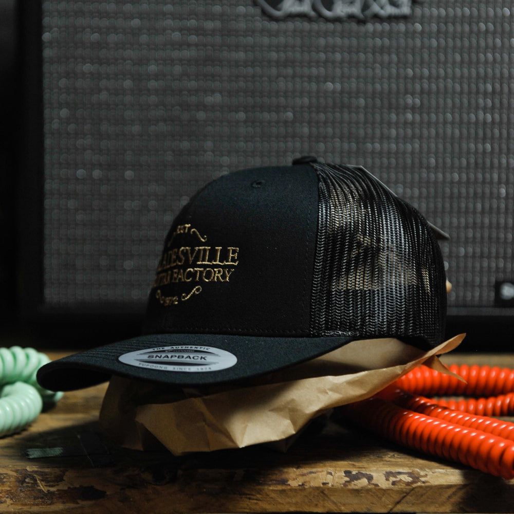 Guitar Factory Logo Flexfit Trucker Cap Black - One Size