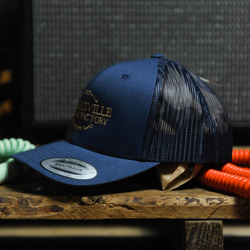 Guitar Factory Logo Flexfit Trucker Cap Navy - One Size