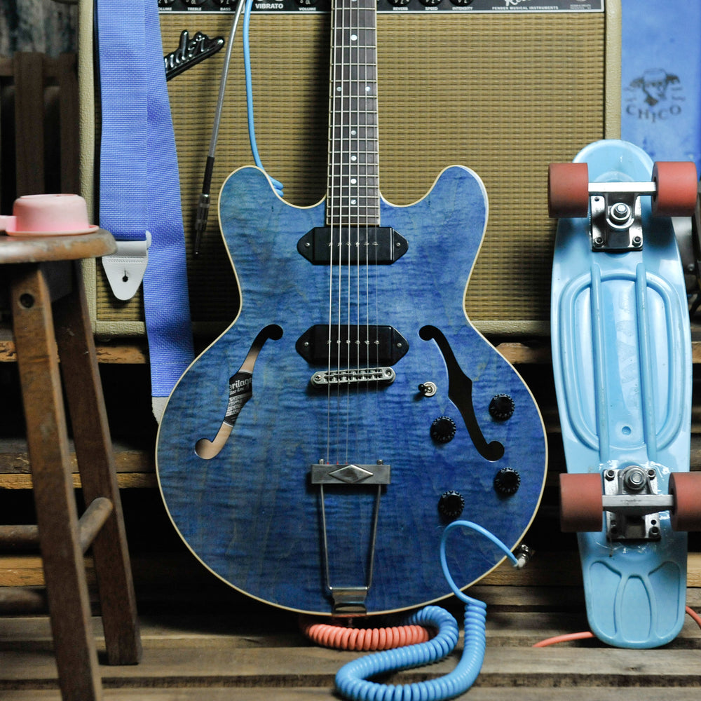 Heritage H-530 LTD Edition Washed blue w/Case - Used