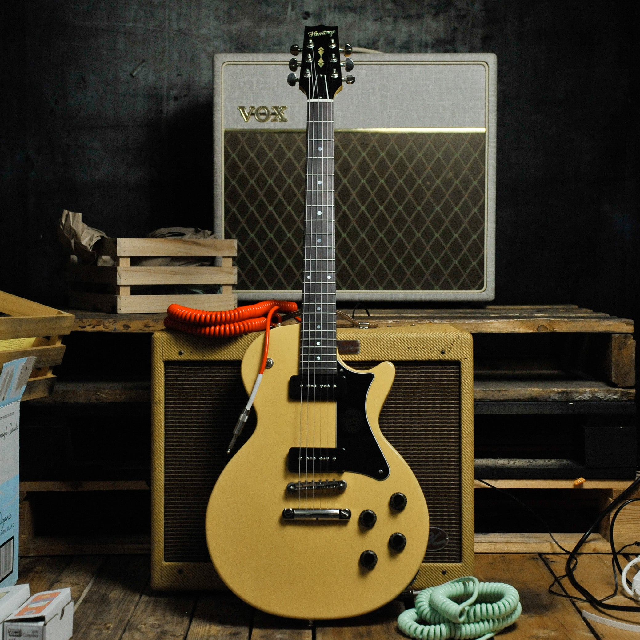 Heritage Custom Shop H-137 Electric Guitar TV Yellow w/Case