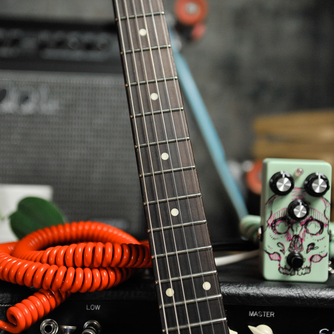 Iconic Solana Medium Aged Blu Pozzi Metallic HSS Electric Guitar #1154