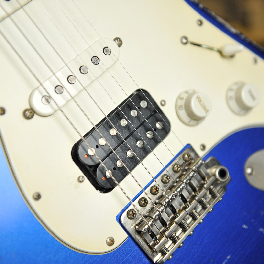 Iconic Solana Medium Aged Blu Pozzi Metallic HSS Electric Guitar #1154