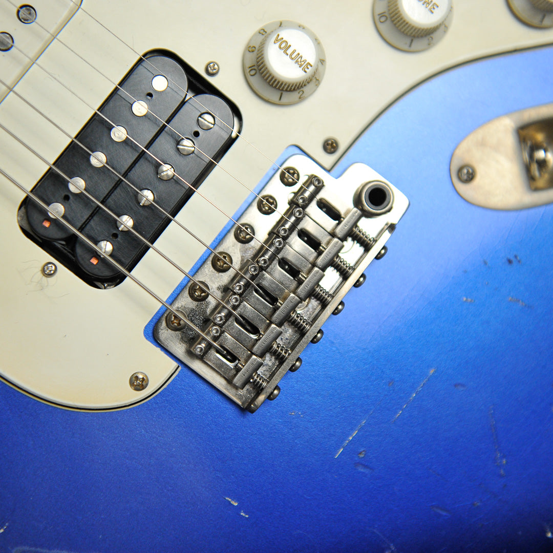 Iconic Solana Medium Aged Blu Pozzi Metallic HSS Electric Guitar #1154