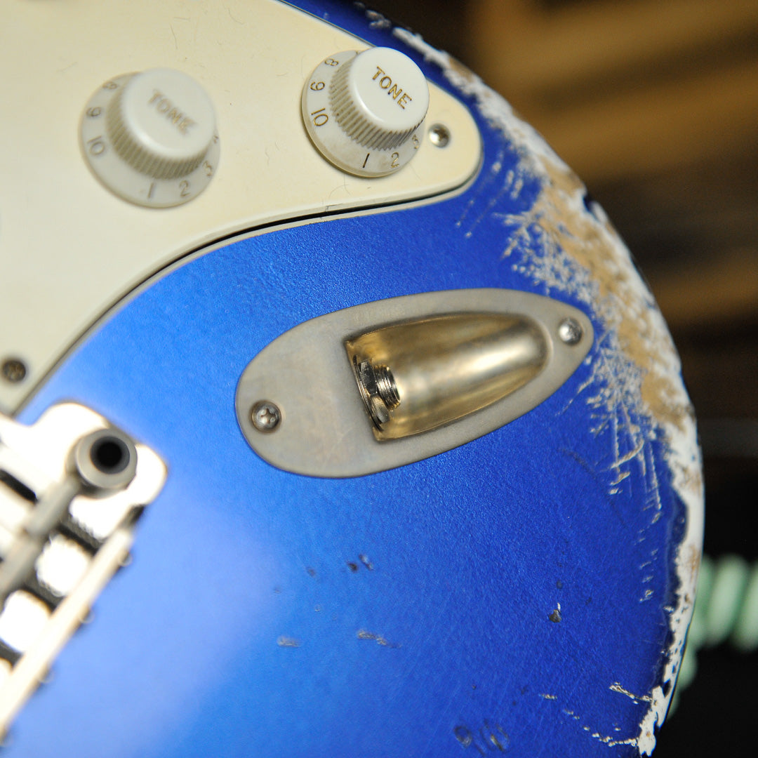 Iconic Solana Medium Aged Blu Pozzi Metallic HSS Electric Guitar #1154