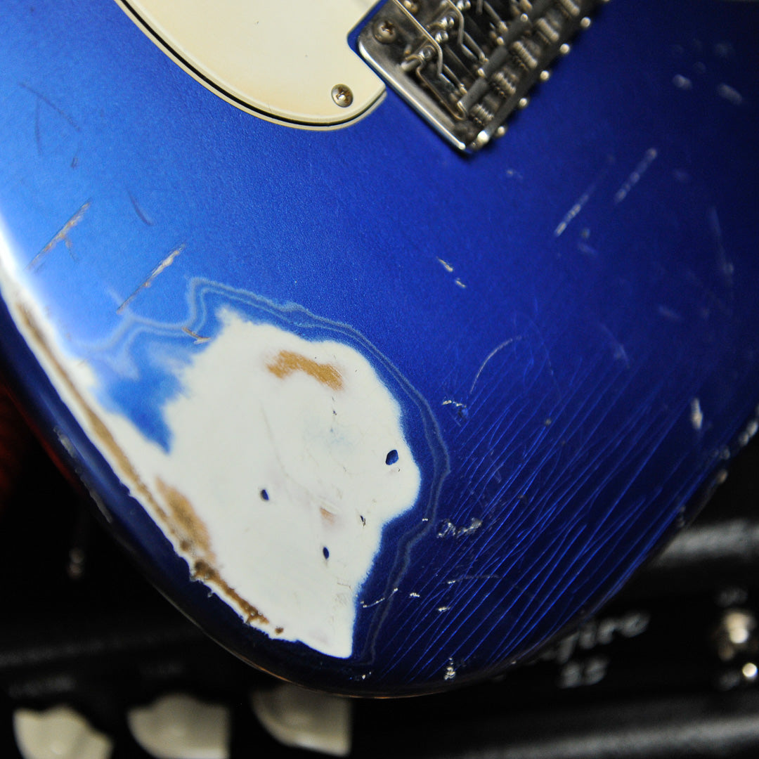 Iconic Solana Medium Aged Blu Pozzi Metallic HSS Electric Guitar #1154