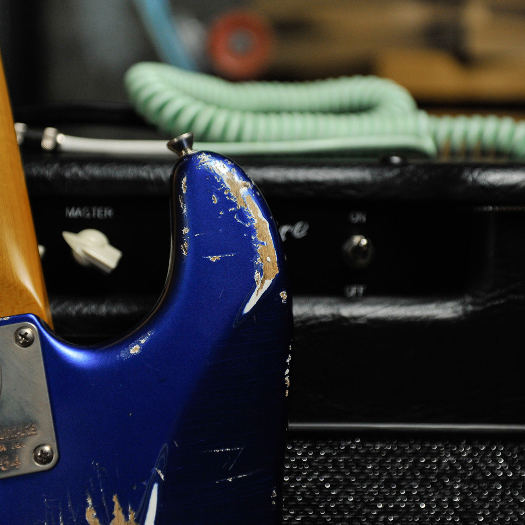 Iconic Solana Medium Aged Blu Pozzi Metallic HSS Electric Guitar #1154