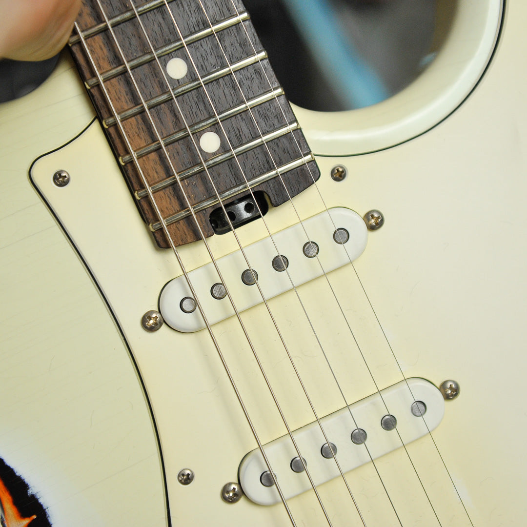 Iconic Solana Heavy Aged Olympic White Electric Guitar #1177