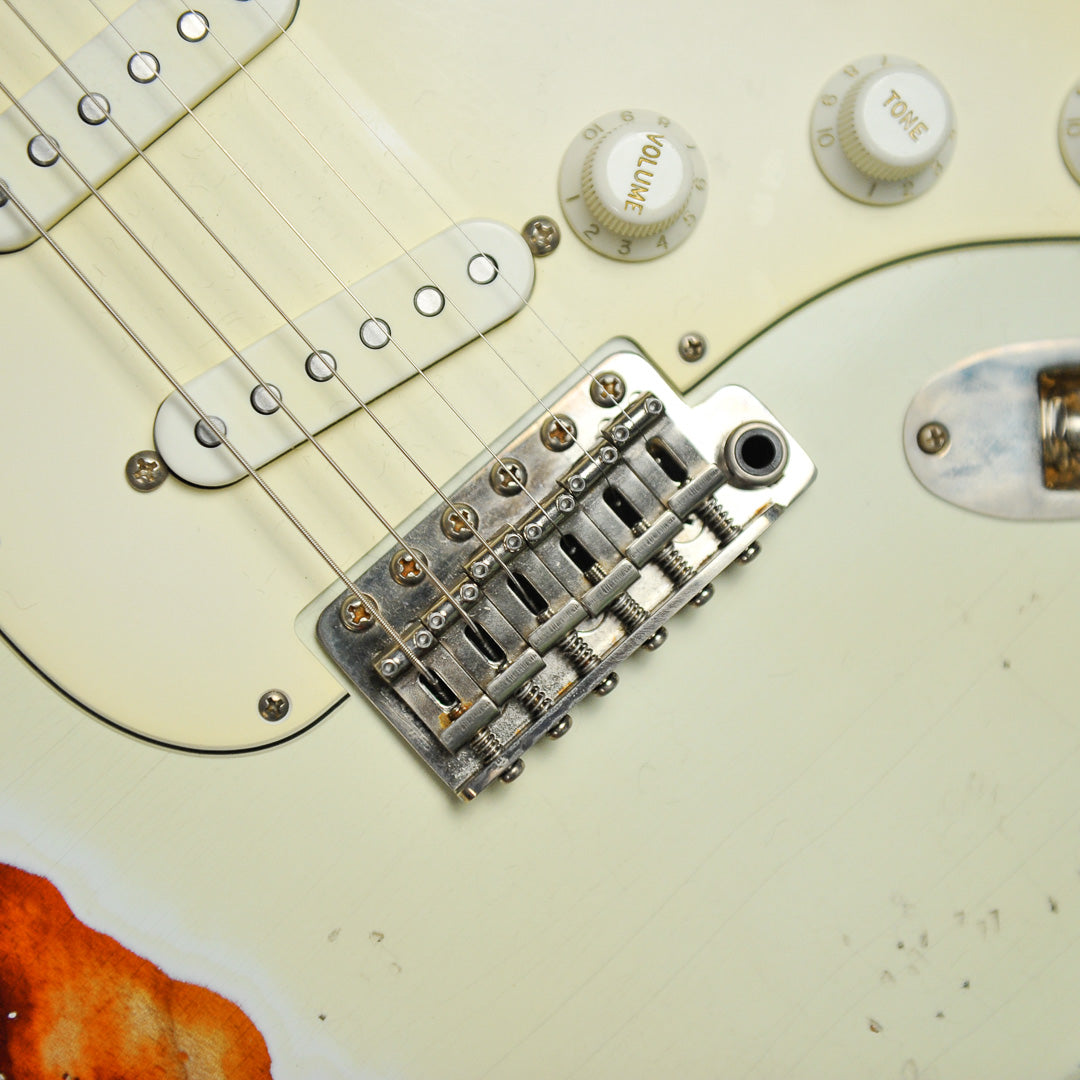 Iconic Solana Heavy Aged Olympic White Electric Guitar #1177