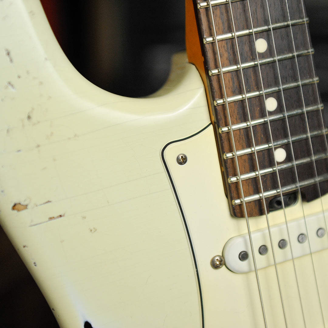 Iconic Solana Heavy Aged Olympic White Electric Guitar #1177