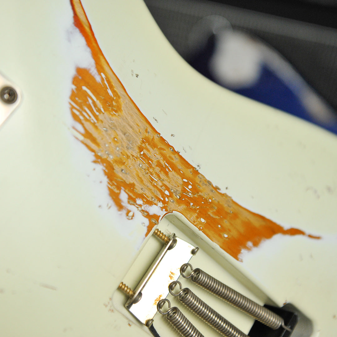 Iconic Solana Heavy Aged Olympic White Electric Guitar #1177