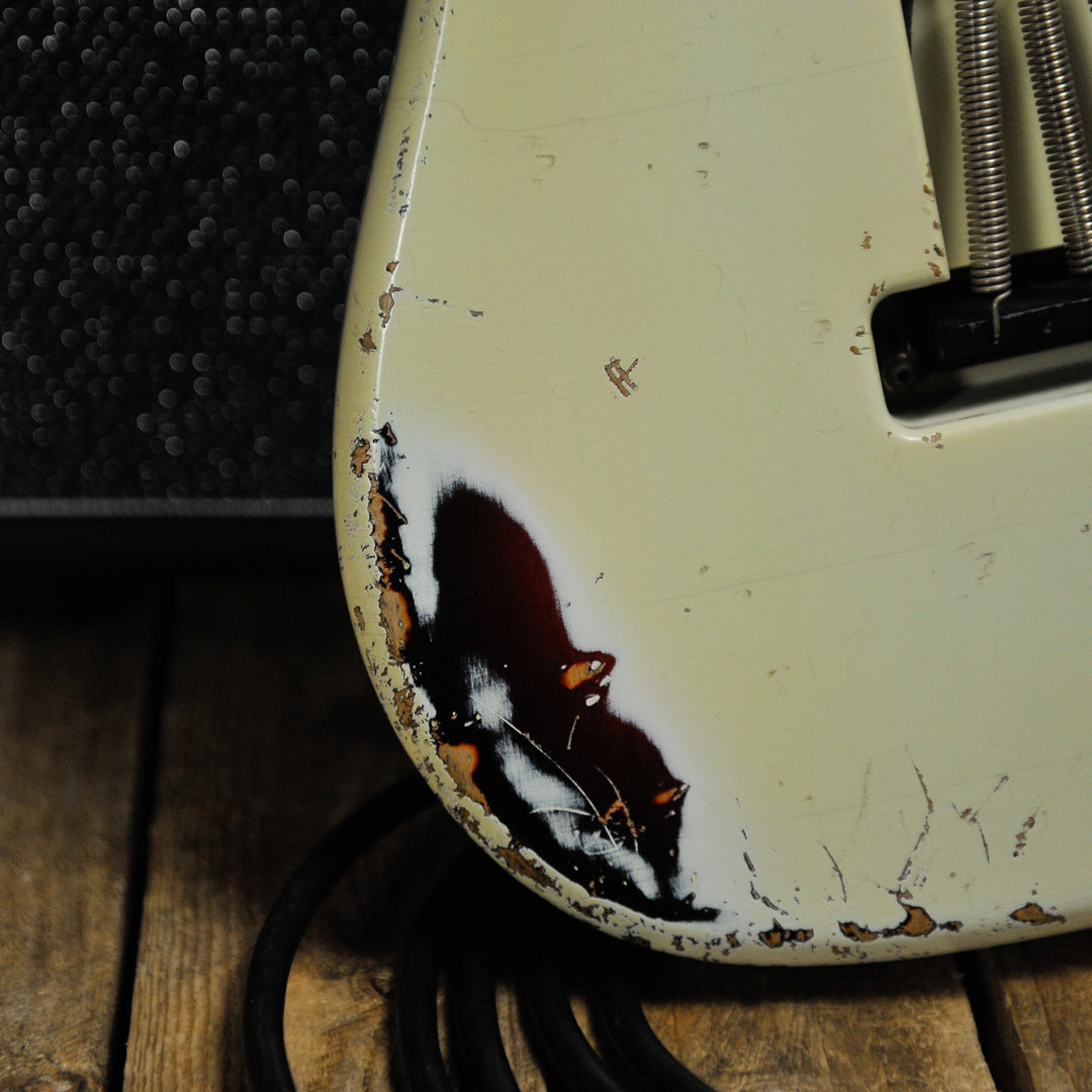 Iconic Solana Heavy Aged Olympic White Electric Guitar #1177