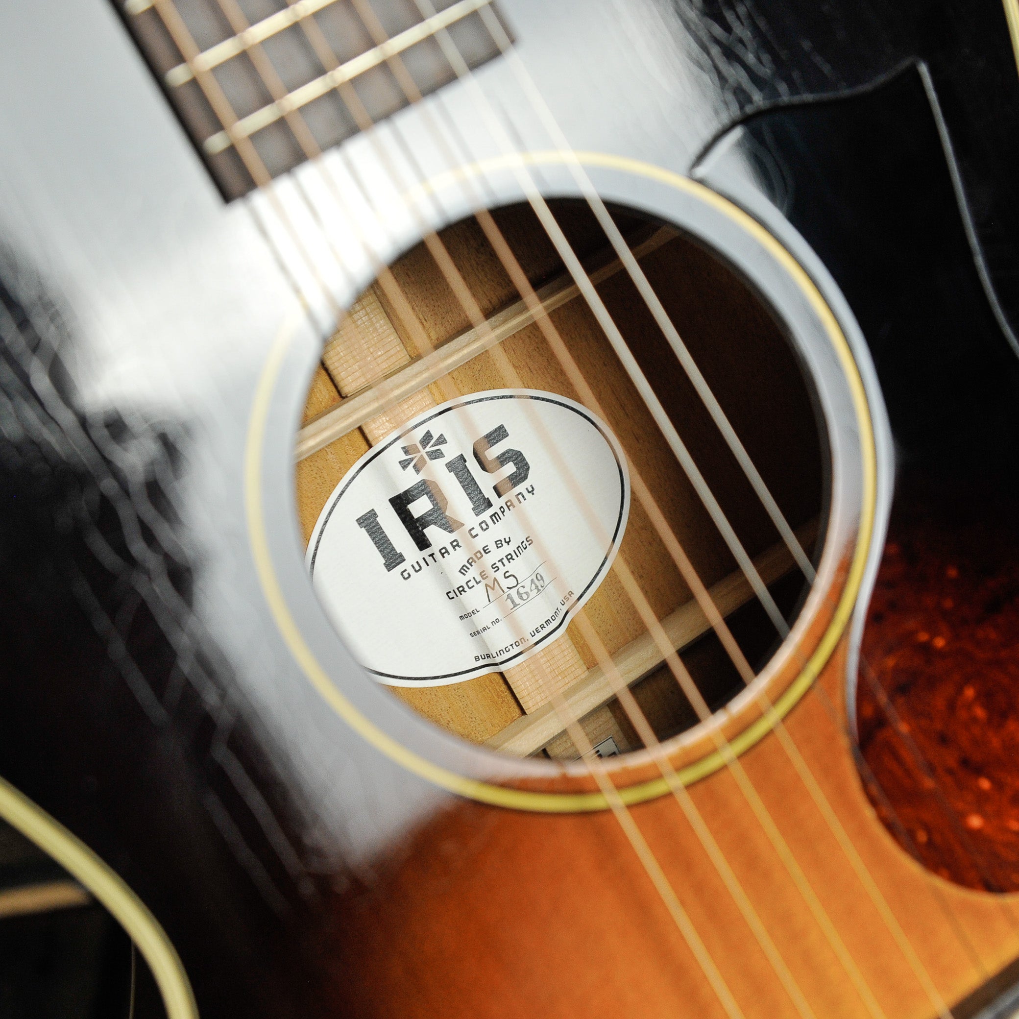 Iris MS-00 Handmade 00 Acoustic Guitar Relic Tobacco Burst w/Case