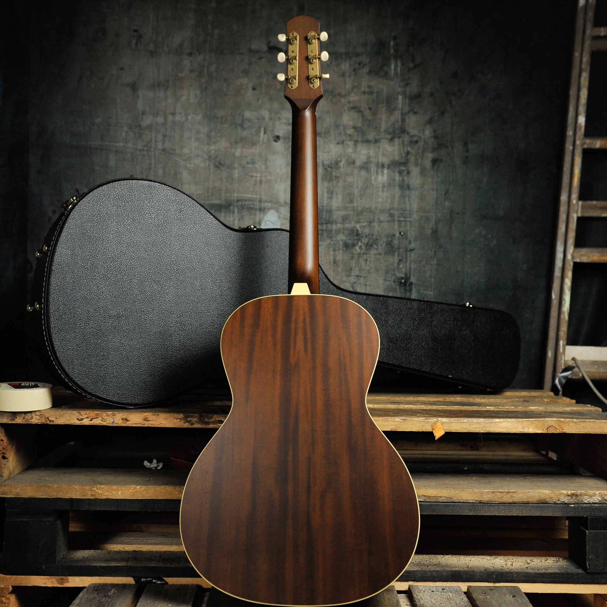 Iris MS-00 Handmade 00 Acoustic Guitar Relic Tobacco Burst w/Case