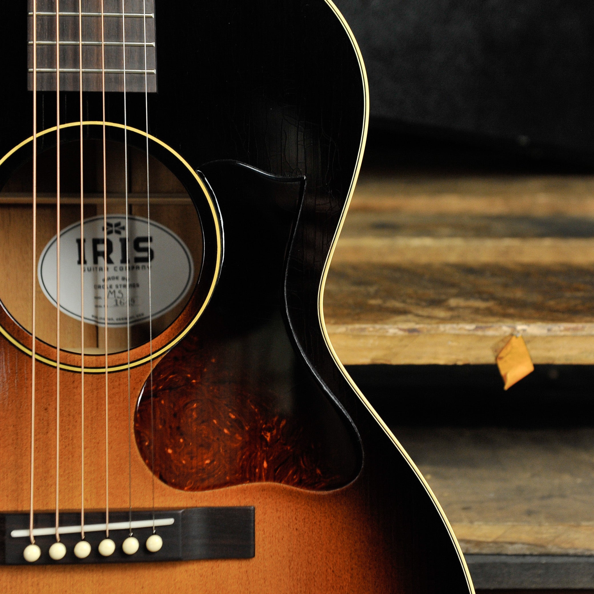 Iris MS-00 Handmade 00 Acoustic Guitar Relic Tobacco Burst w/Case