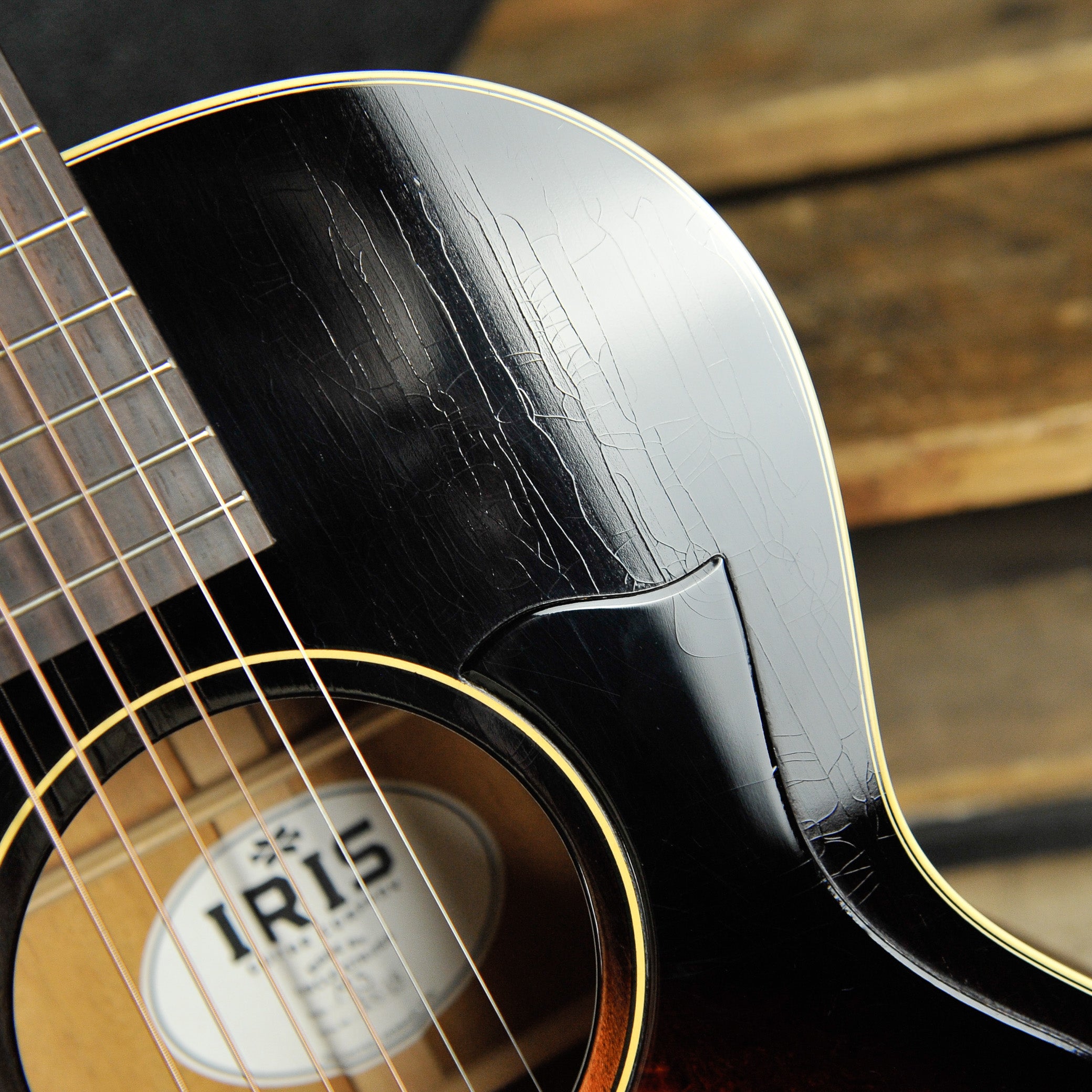 Iris MS-00 Handmade 00 Acoustic Guitar Relic Tobacco Burst w/Case