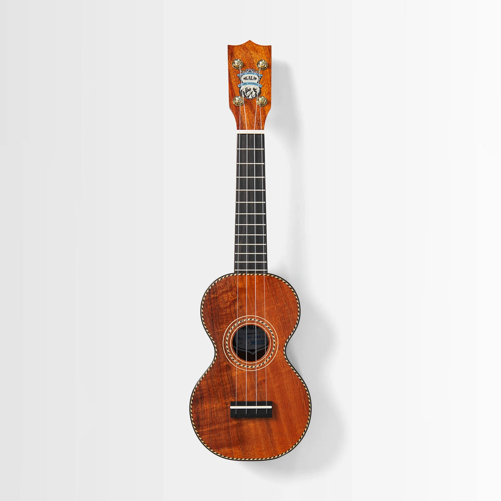 Pan Pacific Deluxe Solid Koa Top Mahogany Figure 8 Soprano Ukulele w/Soft Case