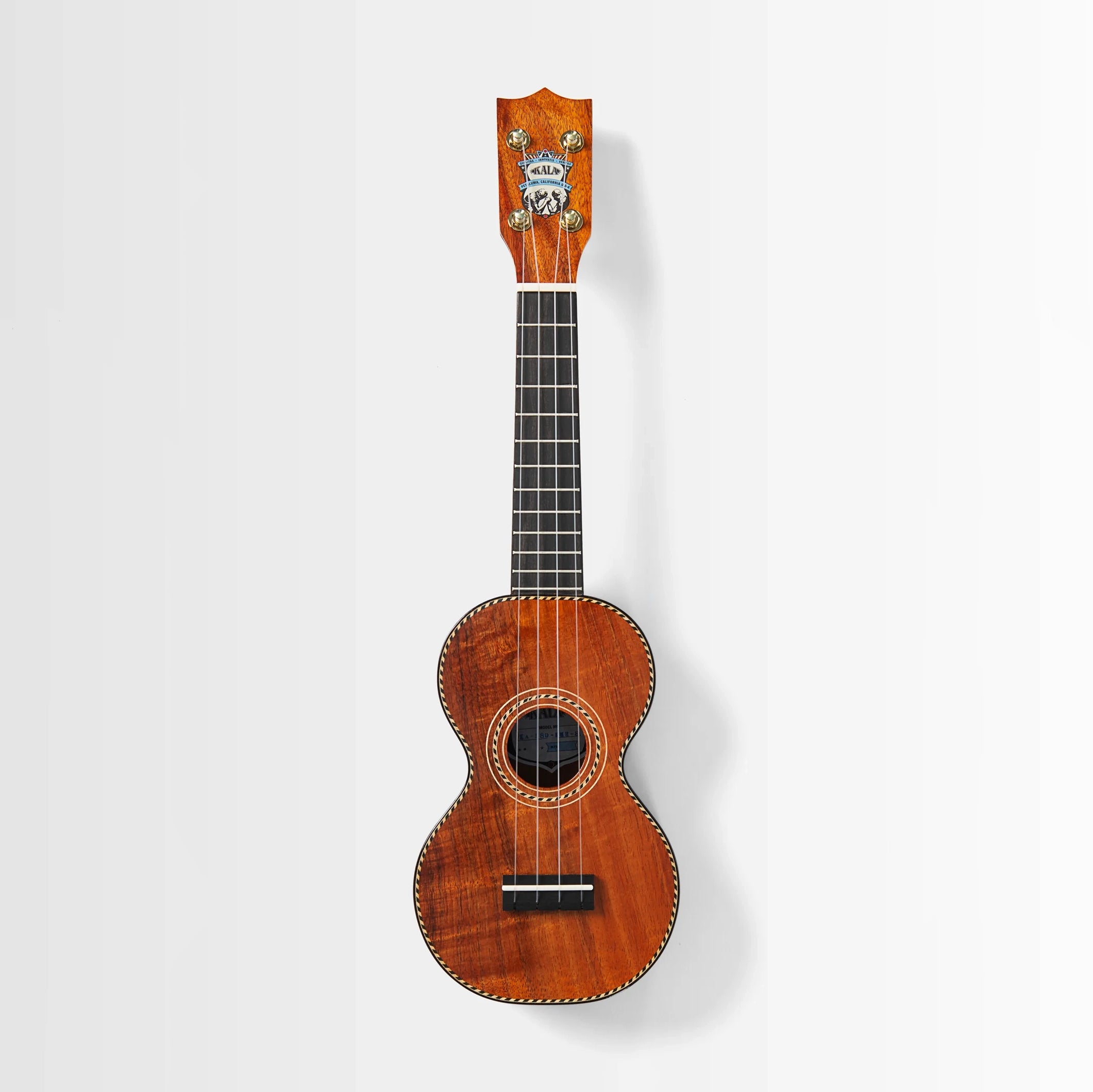 Pan Pacific Deluxe Solid Koa Top Mahogany Figure 8 Soprano Ukulele w/Soft Case