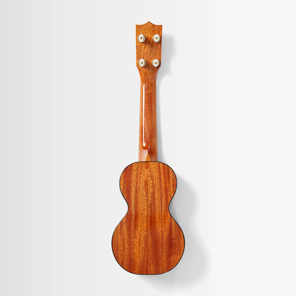 Pan Pacific Deluxe Solid Koa Top Mahogany Figure 8 Soprano Ukulele w/Soft Case