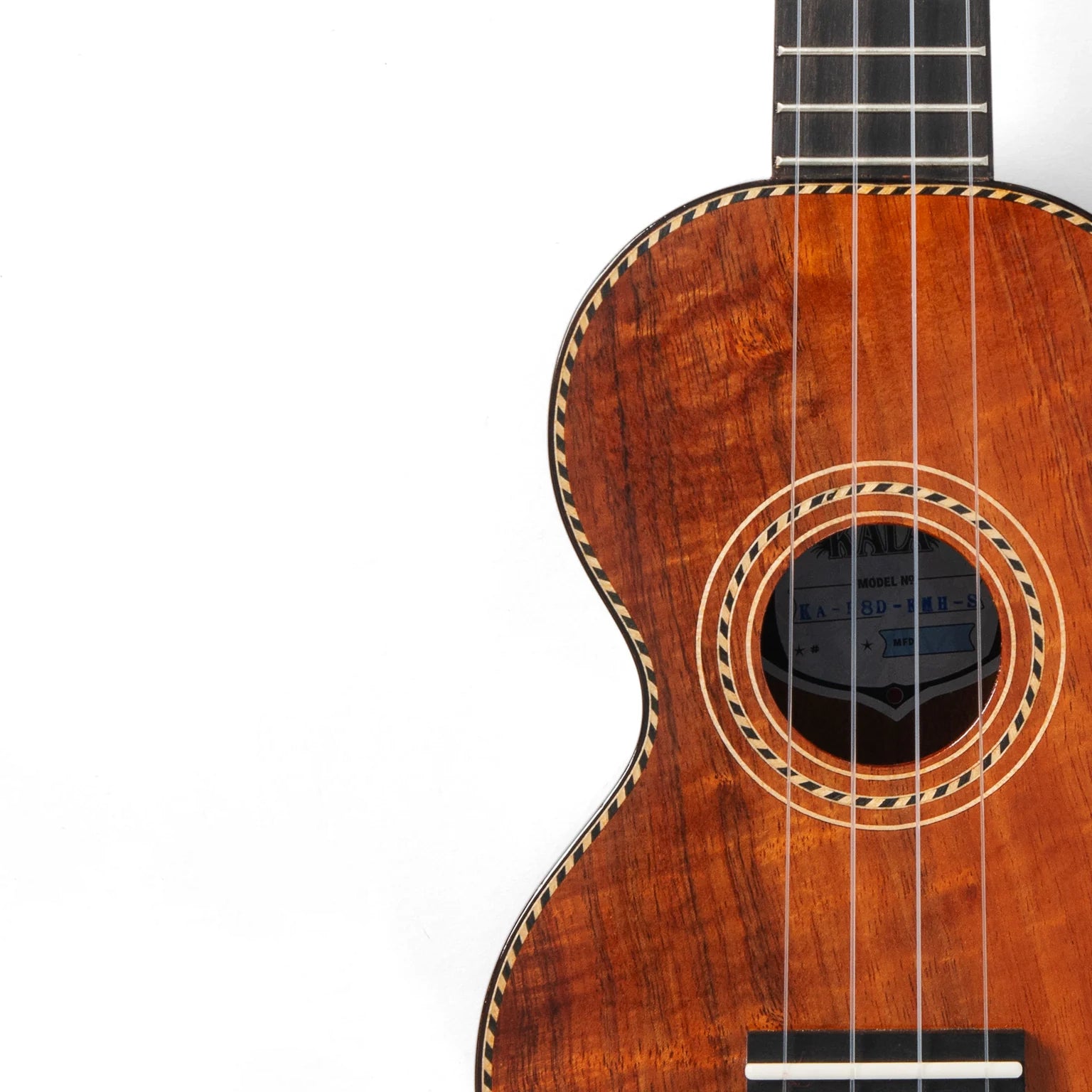 Pan Pacific Deluxe Solid Koa Top Mahogany Figure 8 Soprano Ukulele w/Soft Case