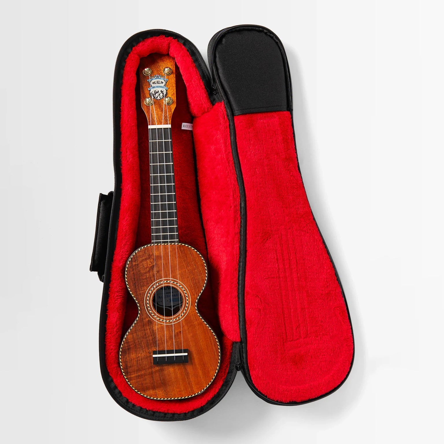 Pan Pacific Deluxe Solid Koa Top Mahogany Figure 8 Soprano Ukulele w/Soft Case