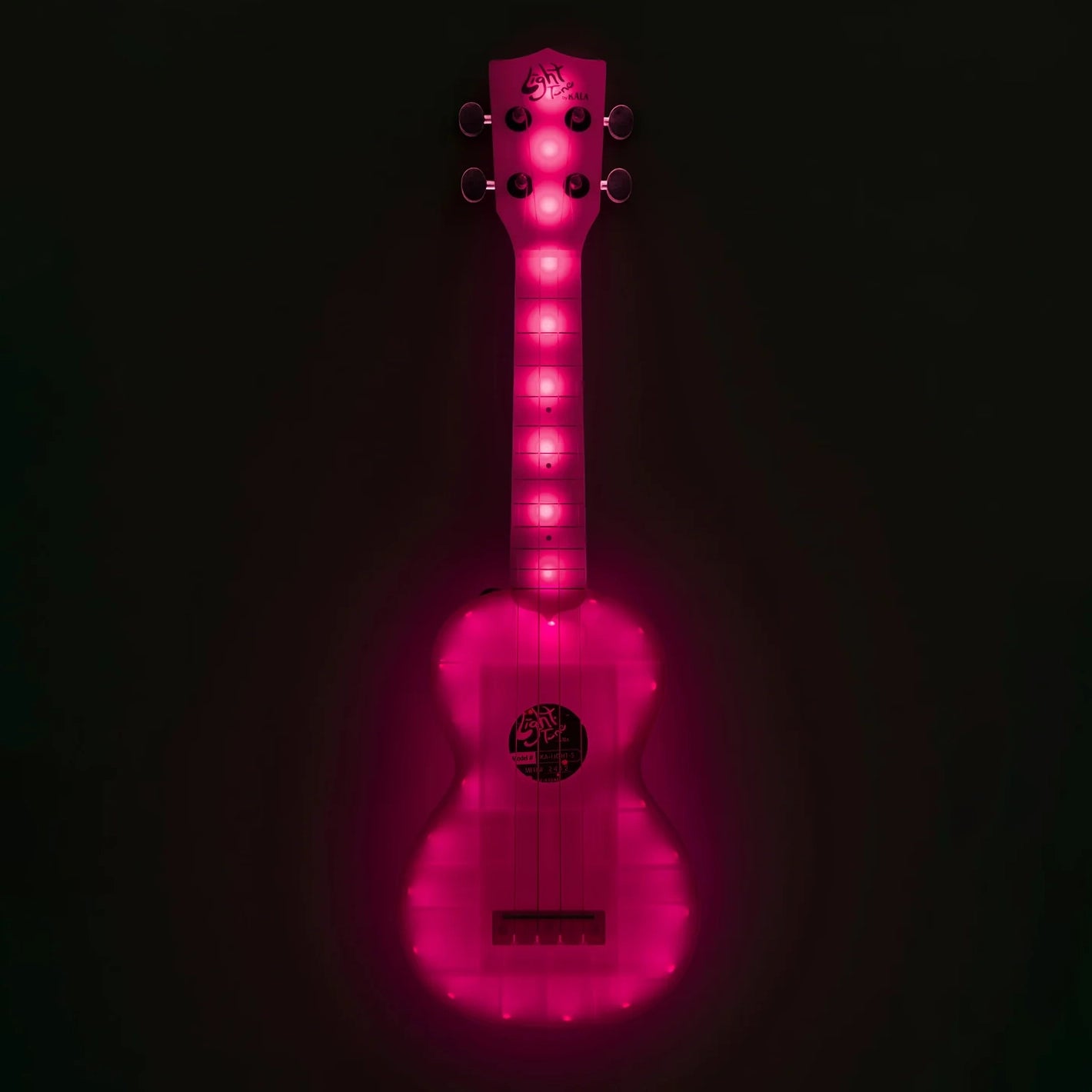 Kala Light Tone Color-Changing Soprano Ukulele w/Bag