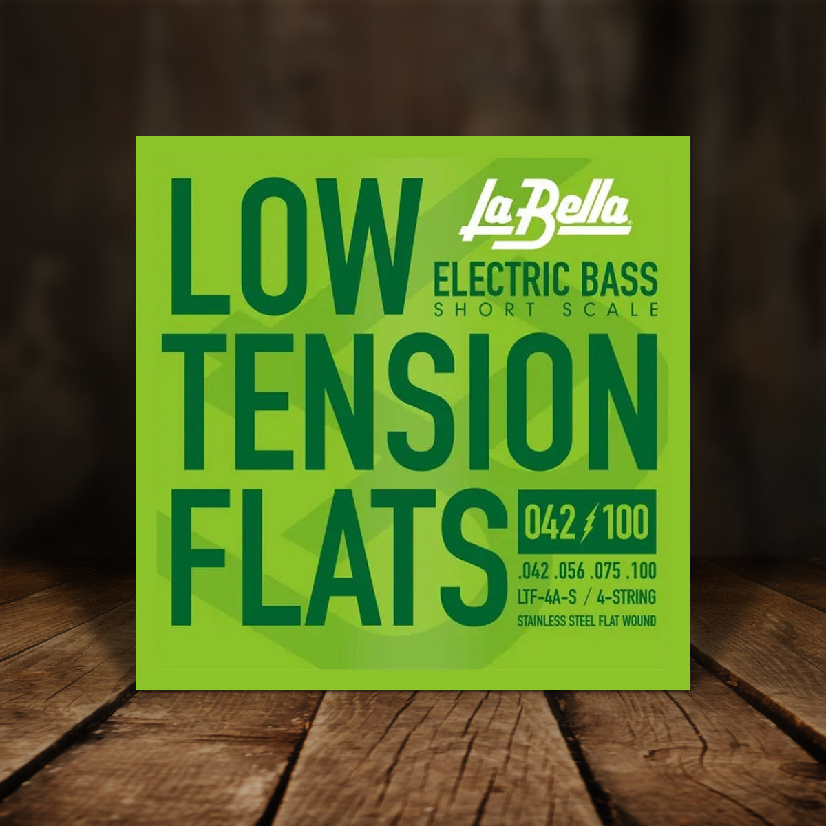 La Bella LTF-4A Low Tension Flat Wound Bass Strings 42-100