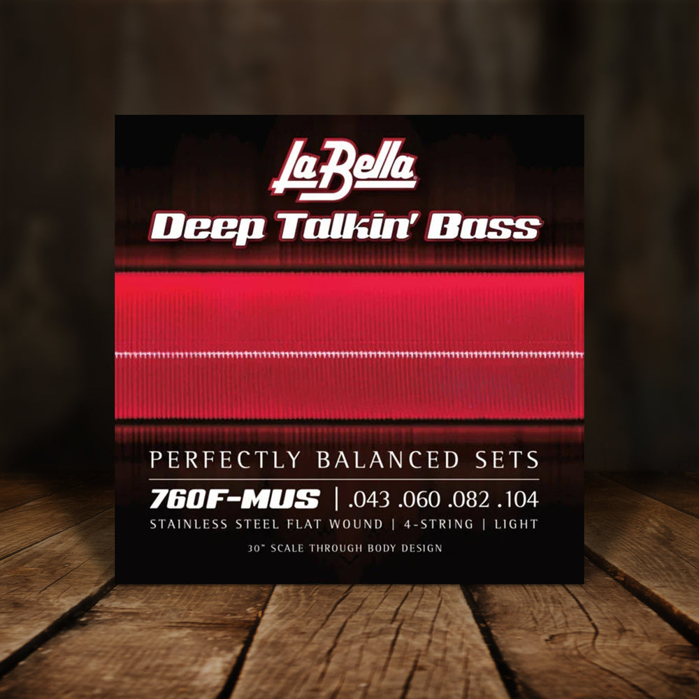 La Bella 760F-MUS Short Scale Flat Wound Bass Strings 43-104