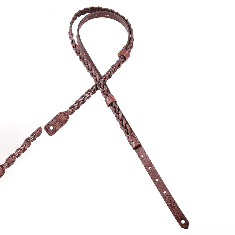 Right On Ukulele/Mandolin Plait Strap Brown
