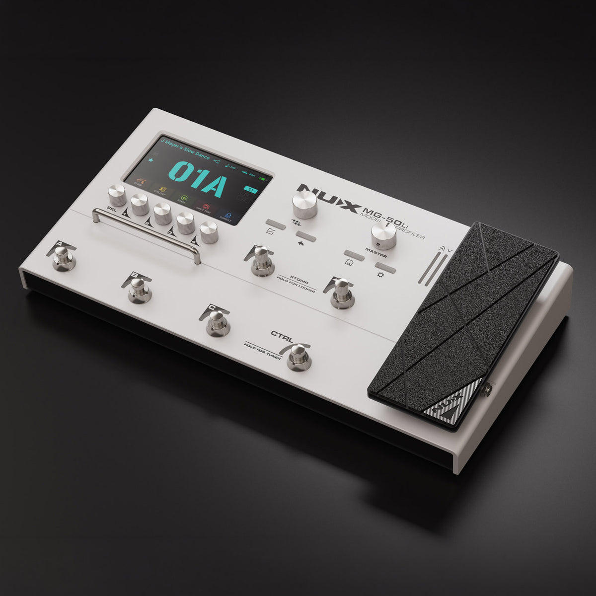 NUX MG-50Li Multi FX Guitar & Bass Modelling Pedal White w/Bag