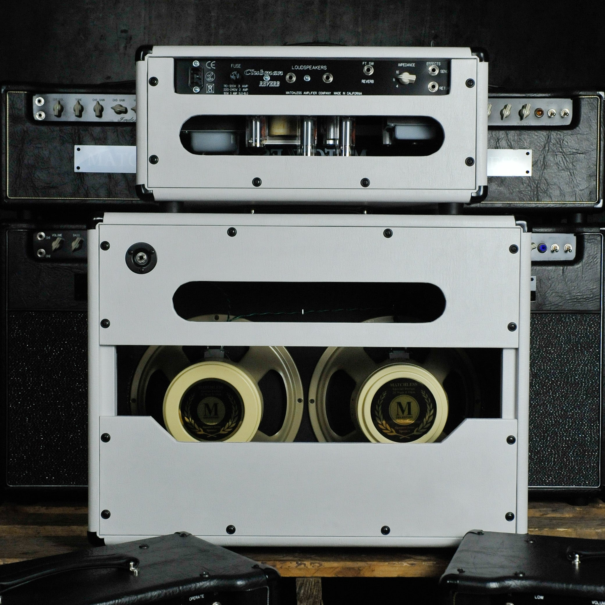 Matchless Clubman 35W Reverb with ESD212 Cab Custom White/Gold