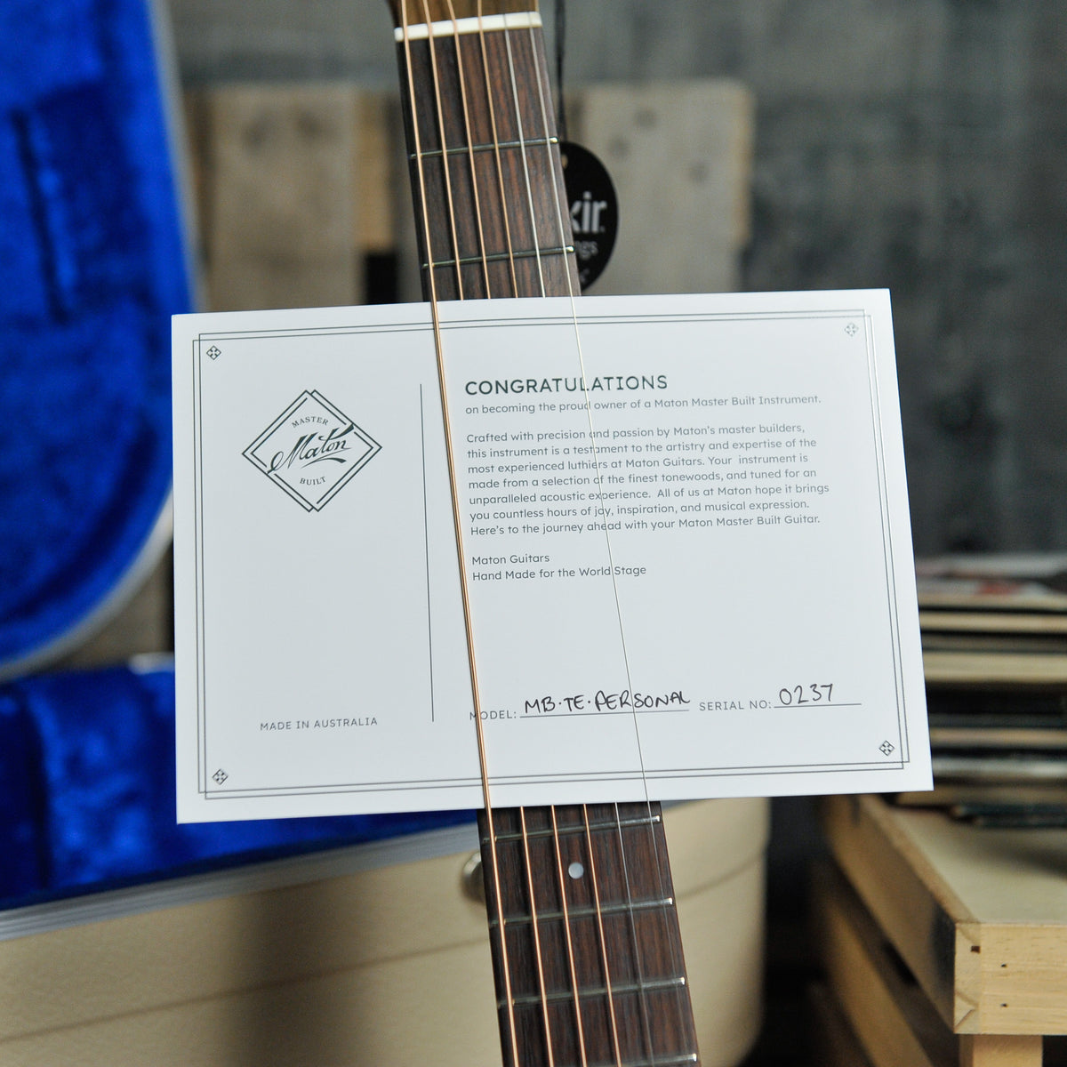 Maton Master Built The T.E. Personal Cutaway Acoustic Guitar