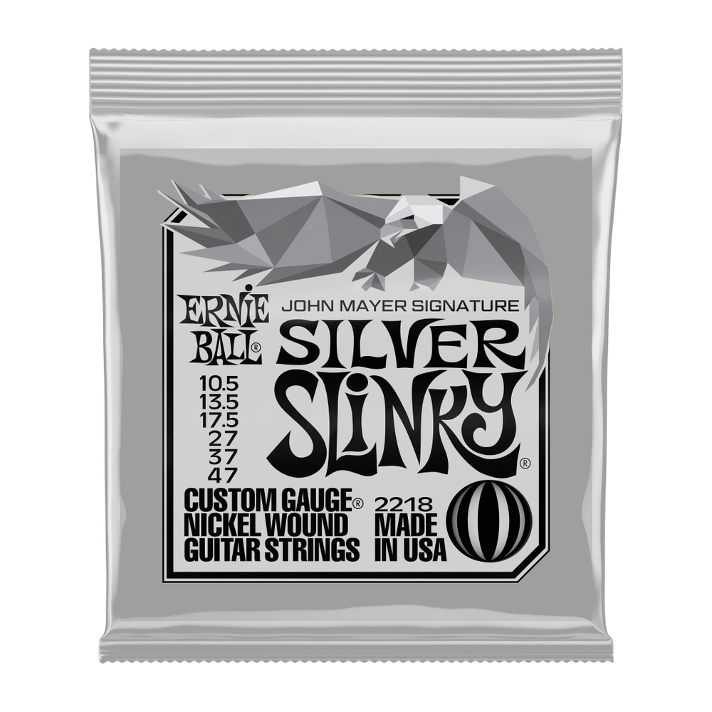 Ernie Ball John Mayer Silver Slinky Signature Electric Guitar Strings 10.5-47