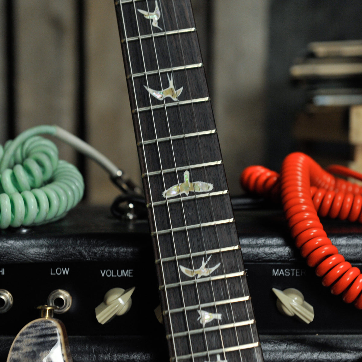 PRS Custom 24 Pattern Thin Neck, 10 Top - Charcoal w/Case