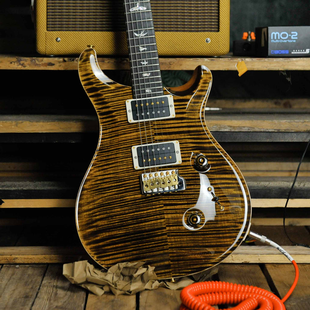 PRS Custom 24 Pattern Thin Neck, 10 Top - Yellow Tiger w/Case